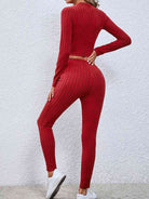 Crisscross Knit Top and Leggings Set - Guy Christopher