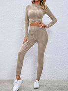 Crisscross Knit Top and Leggings Set - Guy Christopher