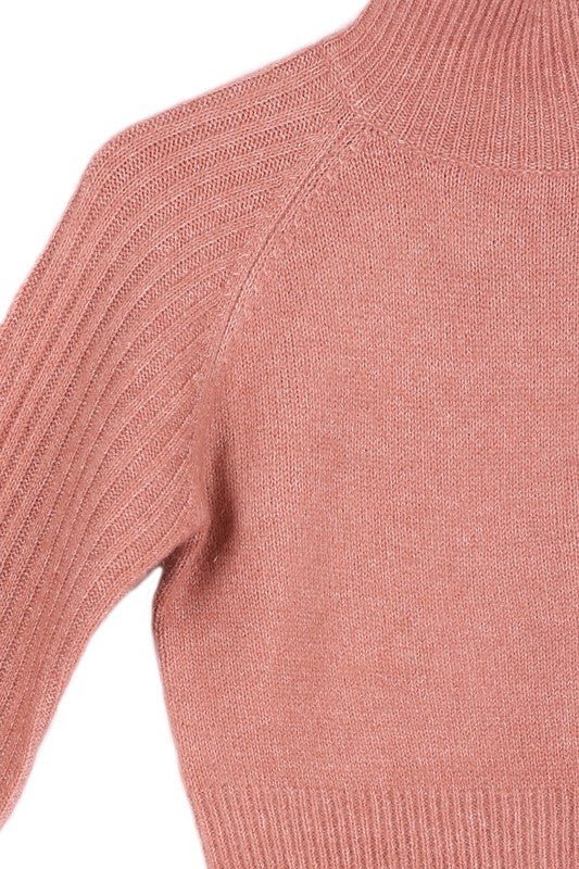 Crop mock neck sweater - Guy Christopher