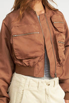 CROPPED BOMBER JACKET - Guy Christopher