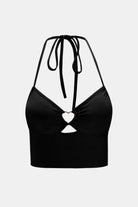 Cropped Cutout Halter Neck Cami - Guy Christopher