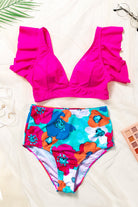 Cropped Swim Top and Floral Bottoms Set - Guy Christopher