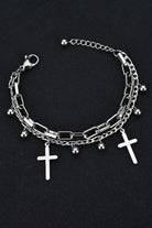 Cross Layered Stainless Steel Bracelet - Guy Christopher