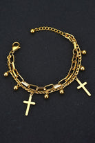 Cross Layered Stainless Steel Bracelet - Guy Christopher