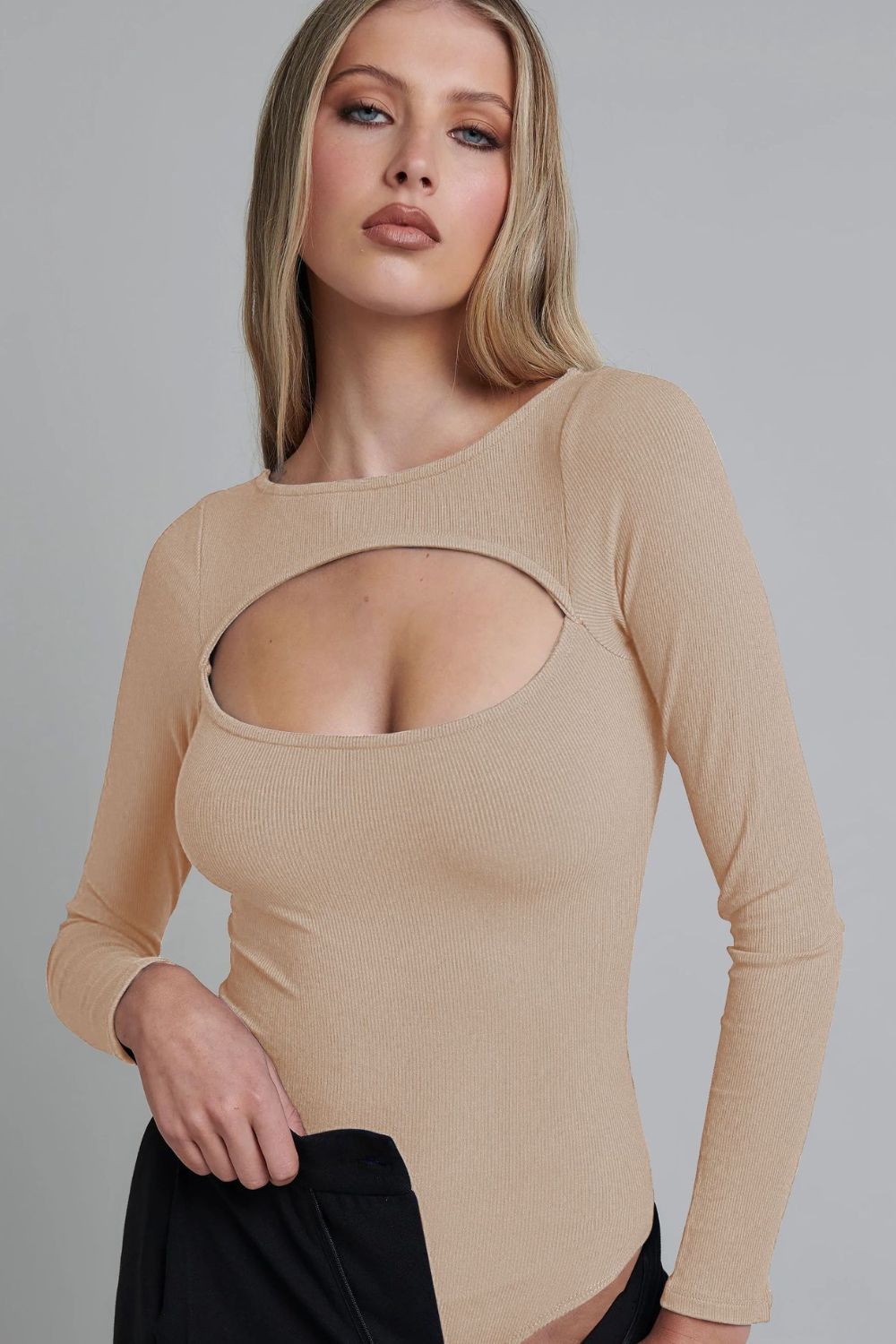 Crown Jewel Bodysuit - Reign in Romance with our Luxuriously Soft Ribbed Long Sleeve Piece - Indulge in the Regal Feel of Feminine Elegance. - Guy Christopher