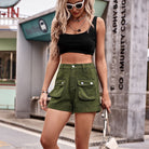 Cuffed Denim Shorts with Pockets - Guy Christopher
