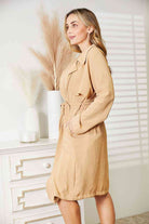 Culture Code Full Size Tied Trench Coat with Pockets - Guy Christopher