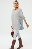 Curved Hem Dolman Sleeve Top - Guy Christopher