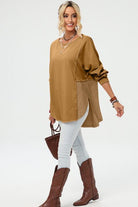 Curved Hem Dolman Sleeve Top - Guy Christopher