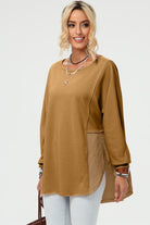 Curved Hem Dolman Sleeve Top - Guy Christopher