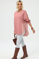 Curved Hem Dolman Sleeve Top - Guy Christopher