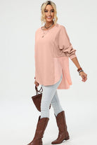 Curved Hem Dolman Sleeve Top - Guy Christopher