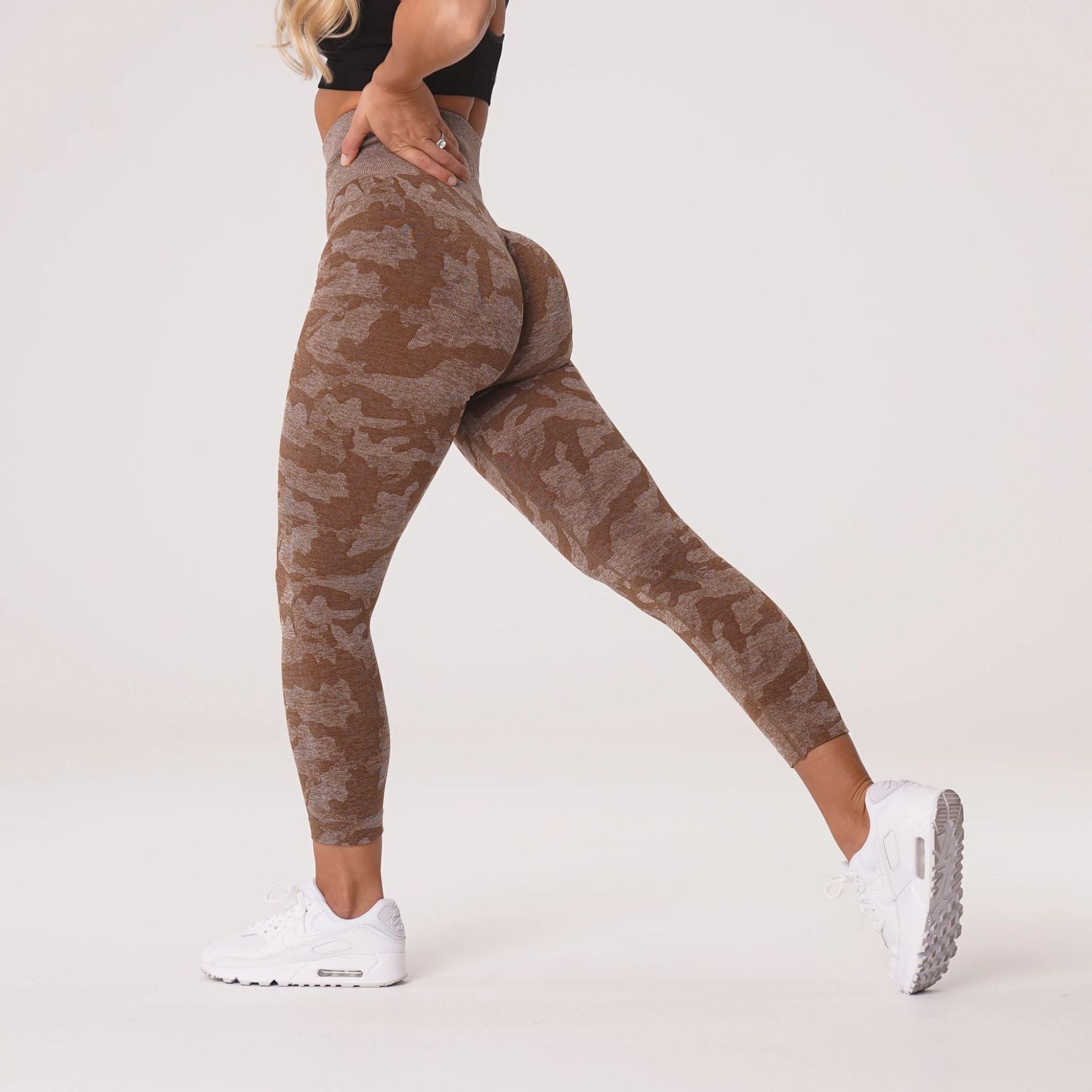 Custom High Waisted Workout Seamless Leggings High Quality Squat Proof Camo Gym Leggings For Women - Guy Christopher