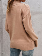 Cutout Mock Neck Sweater - Guy Christopher