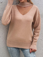 Cutout Mock Neck Sweater - Guy Christopher