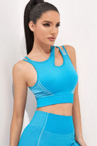 Cutout Strappy Sports Bra and Shorts Set - Guy Christopher