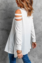 Cutout Waffle Knit Tunic Top - Guy Christopher