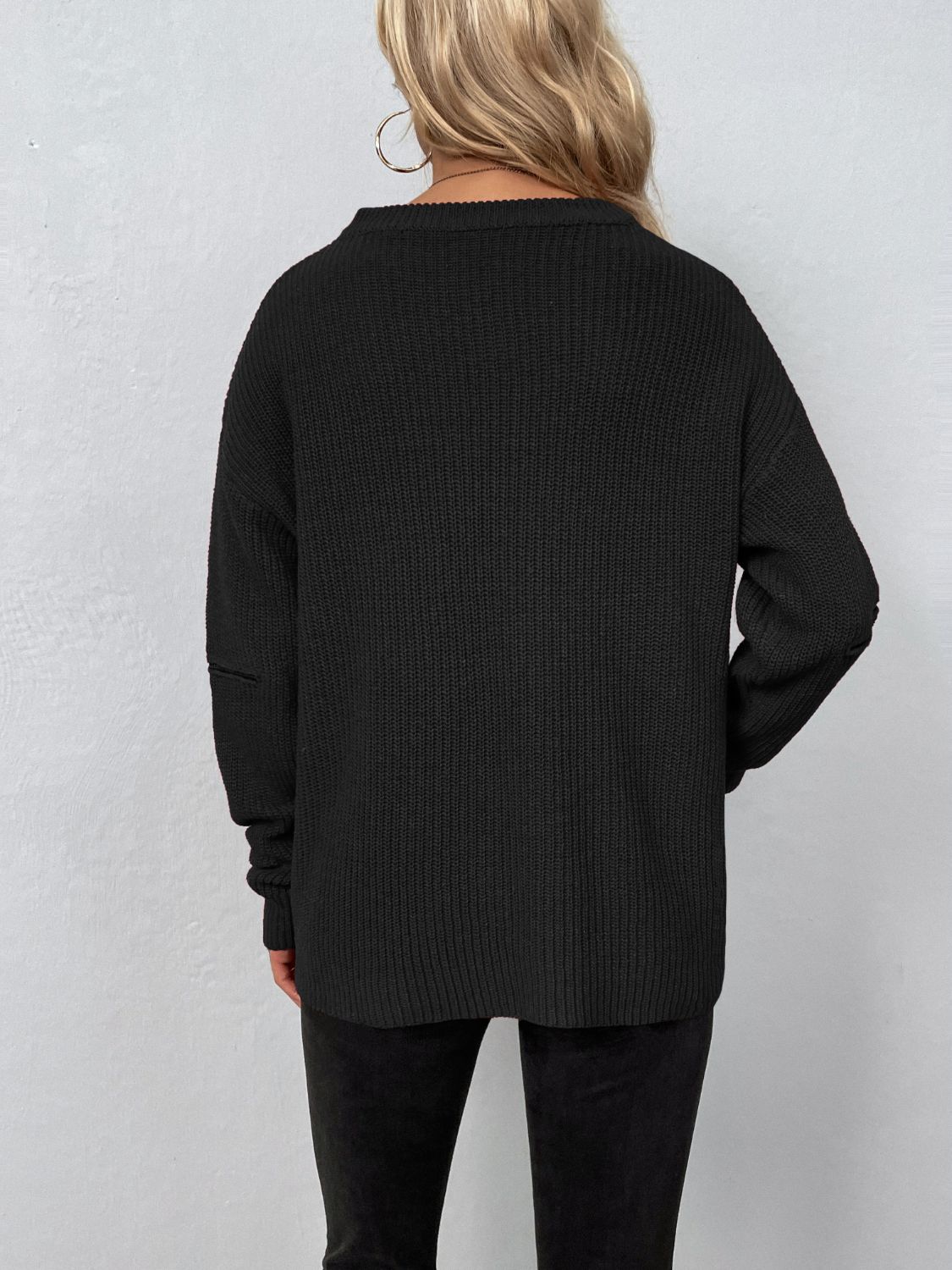 Cutout Zip Detail Sweater - Guy Christopher