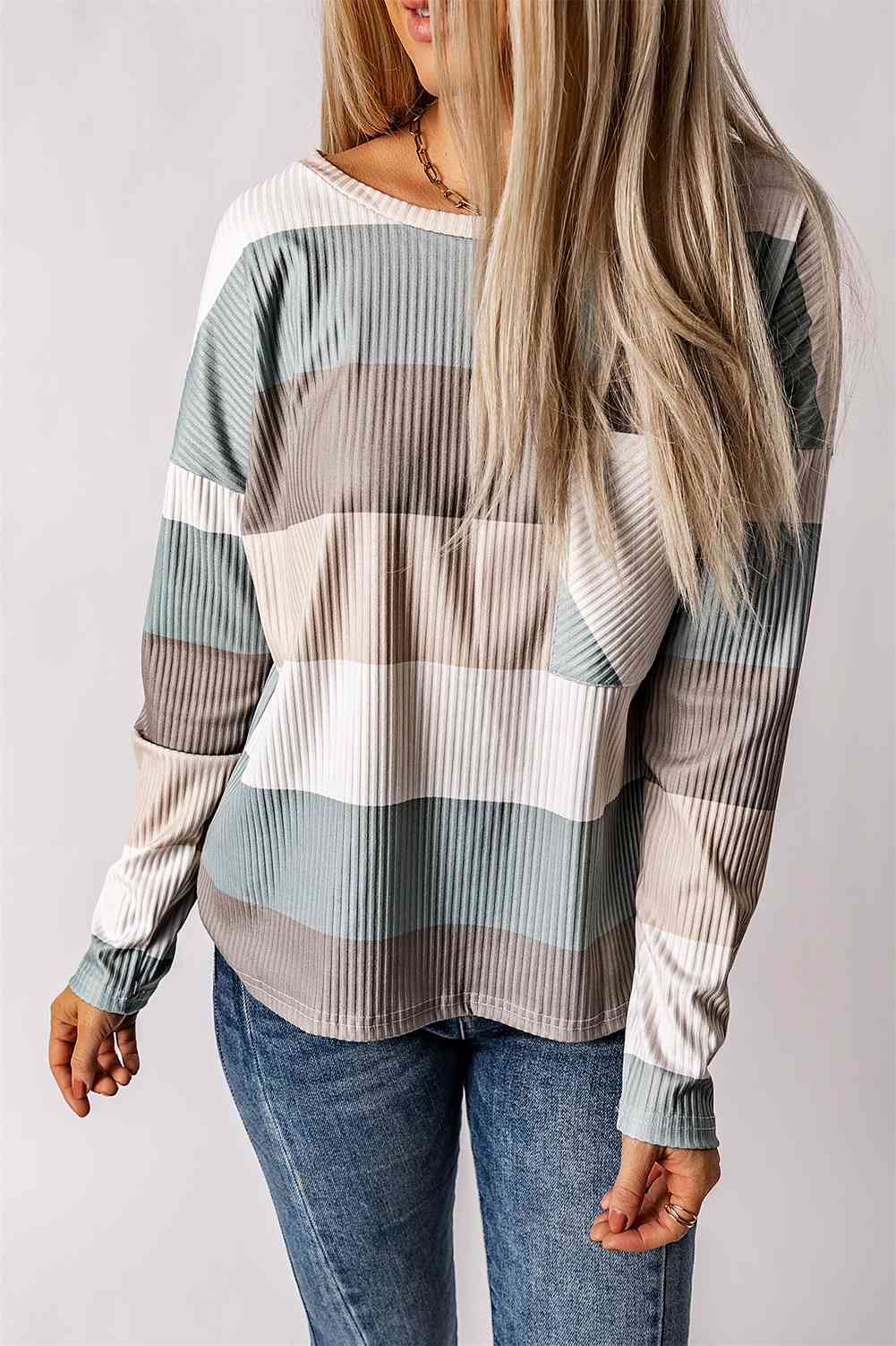 Wide Stripe Top with Pocket - Guy Christopher 