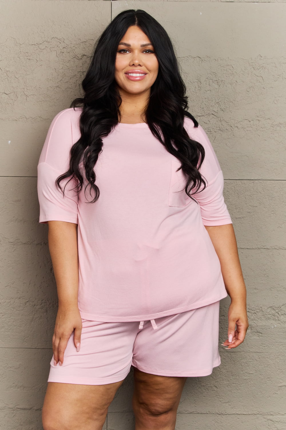 Zenana In The Moment Plus Size Lounge Set - Guy Christopher 