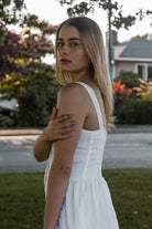 Daria Linen Dress | White - Guy Christopher