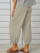 Decorative Button Cropped Pants - Guy Christopher