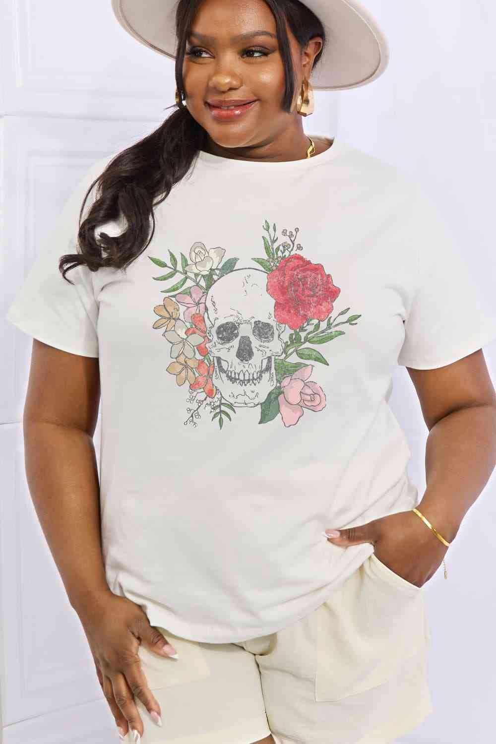 Simply Love Simply Love Full Size Skull Graphic Cotton Tee - Guy Christopher 