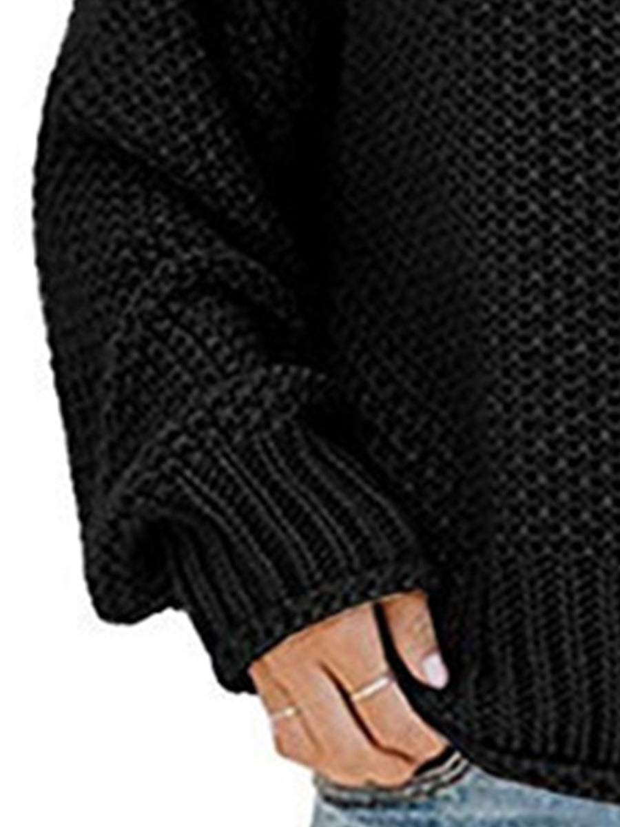 Turtleneck Dropped Shoulder Sweater - Guy Christopher 