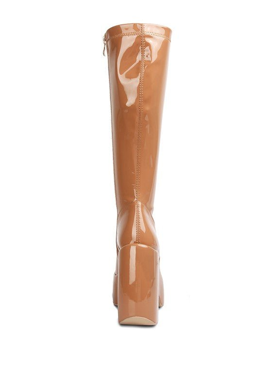 Dirty Dance Patent High Platfrom Calf Boots - Guy Christopher