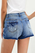 Distressed Button Fly Denim Shorts - Guy Christopher