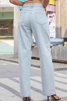 Distressed Straight Leg Jeans with Pockets - Guy Christopher