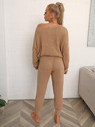 Dolman Sleeve Sweater and Knit Pants Set - Guy Christopher