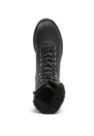 DOLON LACE-UP FUR COLLARED ANKLE BOOT - Guy Christopher