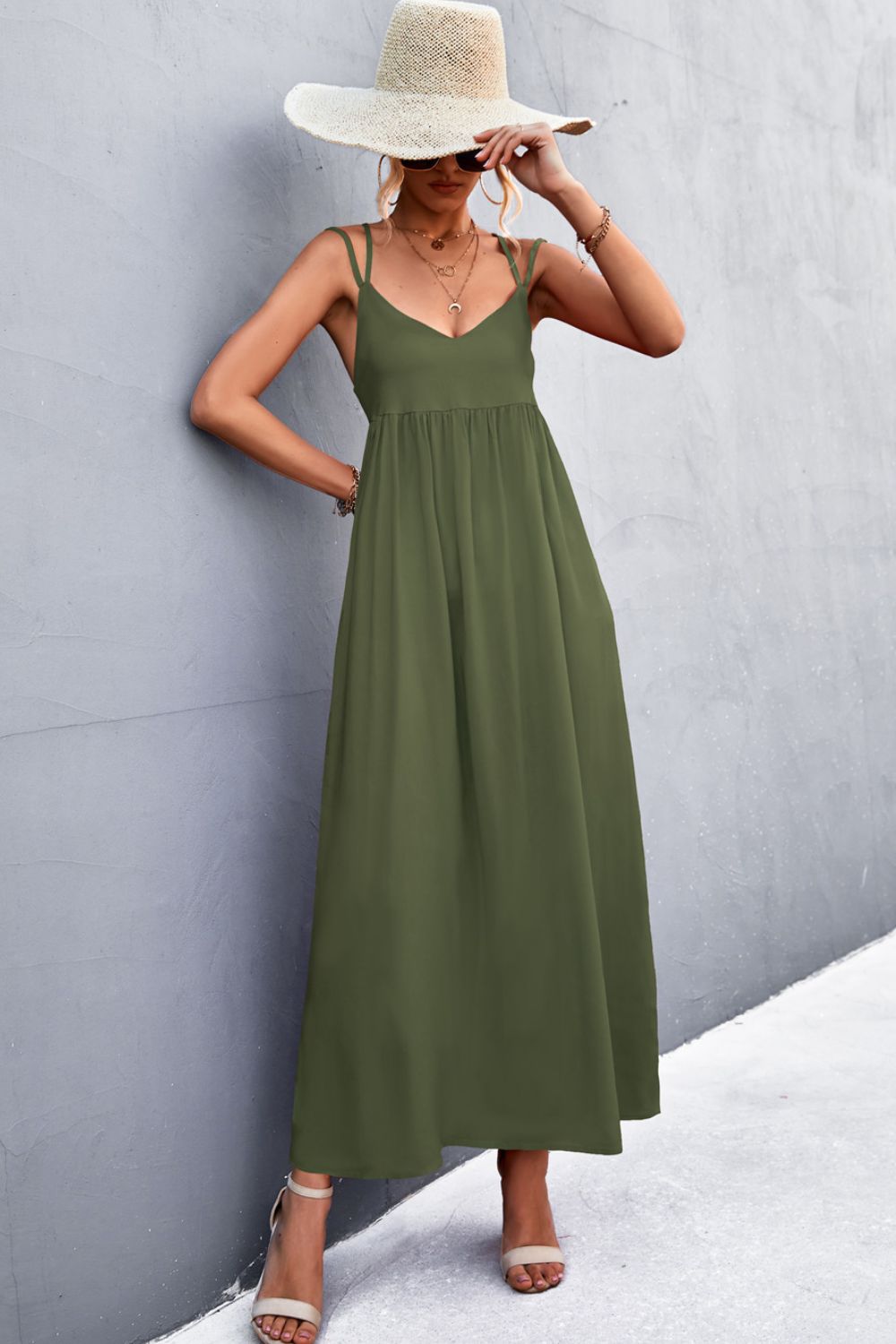 Double Strap Tie Back Dress - Guy Christopher