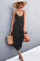 Double Strap Tie Back Dress - Guy Christopher