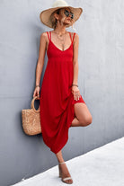 Double Strap Tie Back Dress - Guy Christopher