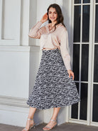 Double Take Animal Print Pleated Midi Skirt - Guy Christopher