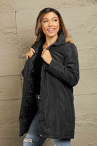 Double Take Faux Fur Trim Hooded Puffer Jacket - Guy Christopher