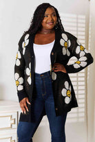 Double Take Floral Button Down Longline Cardigan - Guy Christopher