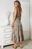 Double Take Floral V-Neck Tiered Sleeveless Dress - Guy Christopher