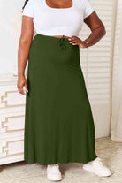 Double Take Full Size Soft Rayon Drawstring Waist Maxi Skirt Rayon - Guy Christopher