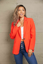 Double Take One-Button Padded-Shoulder Blazer - Guy Christopher