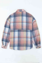 Double Take Plaid Dropped Shoulder Shacket - Guy Christopher