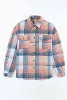 Double Take Plaid Dropped Shoulder Shacket - Guy Christopher