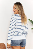Double Take Striped Long Sleeve Round Neck Top - Guy Christopher