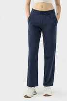 Drawstring Waist Sports Pants with Pockets - Guy Christopher