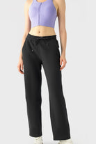 Drawstring Waist Sports Pants with Pockets - Guy Christopher