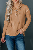 Dropped Shoulder Buttoned Hoodie - Guy Christopher