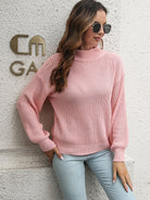 Dropped Shoulder Rib-Knit Sweater - Guy Christopher