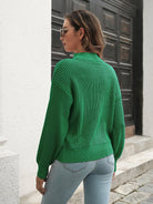 Dropped Shoulder Rib-Knit Sweater - Guy Christopher